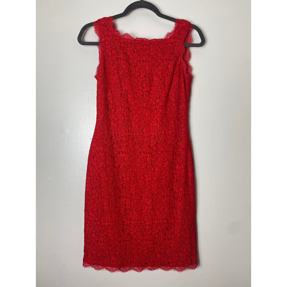 ADRIANNA PAPELL DRESS 4 RED LACE COCKTAIL PARTY VALENTINES DATE NIGHT SHORT MINI